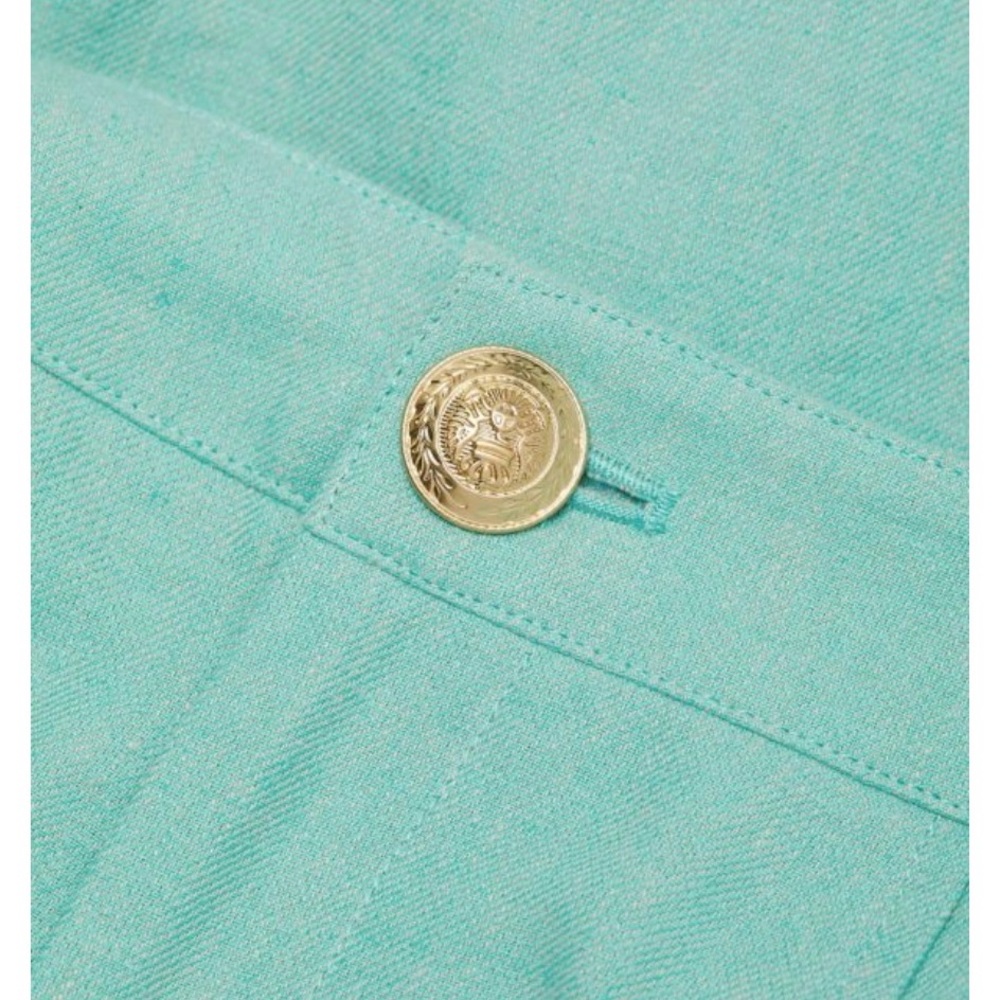L'AGENCE Green High Waist Shorts Tailored Pleated Design - Picture 2 of 5